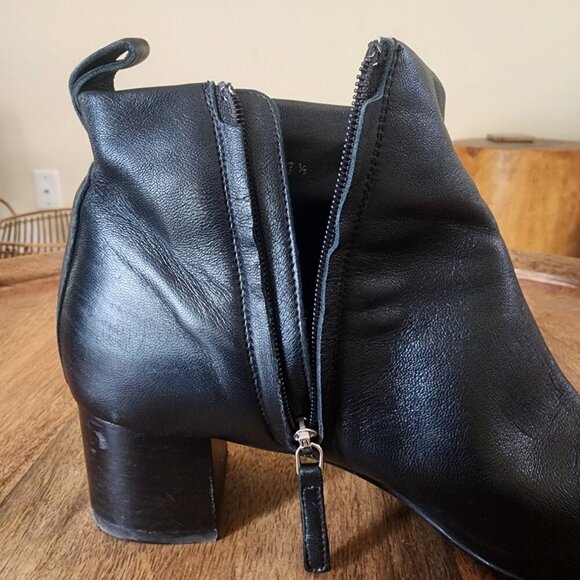 Everlane The Day Black Italian Soft Leather Ankle Boot Womens Size 7.5 - Picture 10 of 14